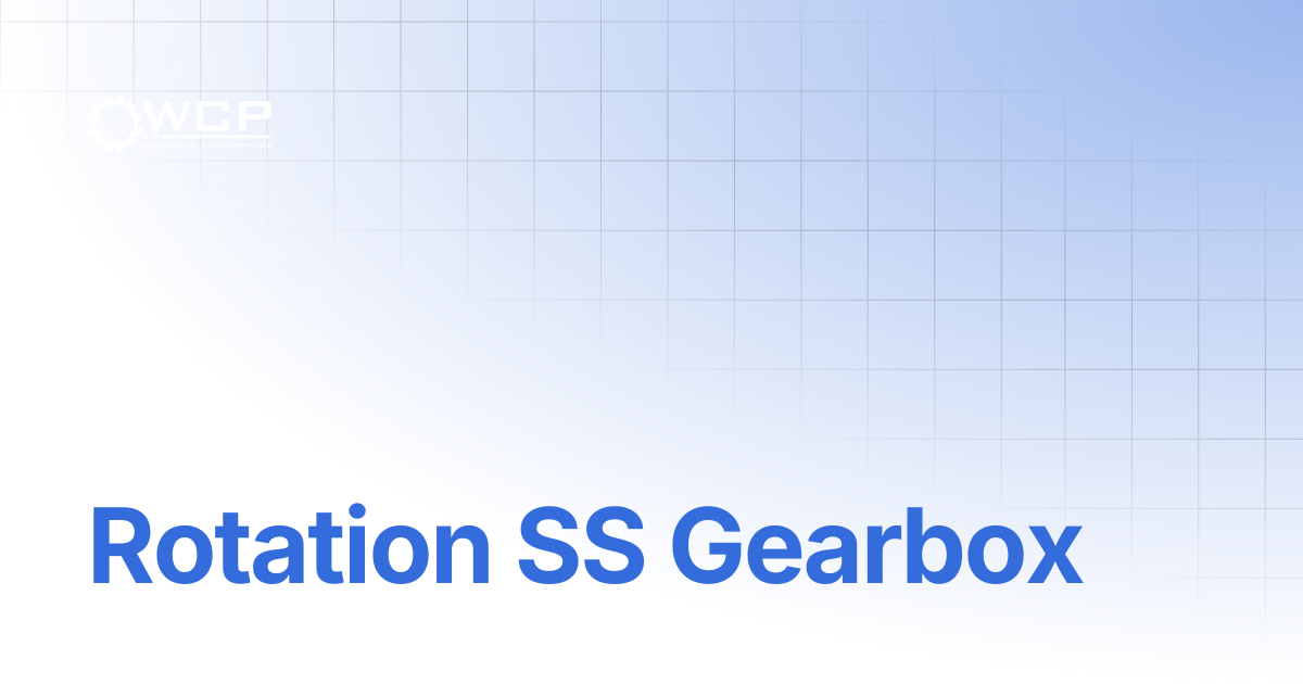 Rotation SS Gearbox | Gearboxes Friction Brake | Welcome