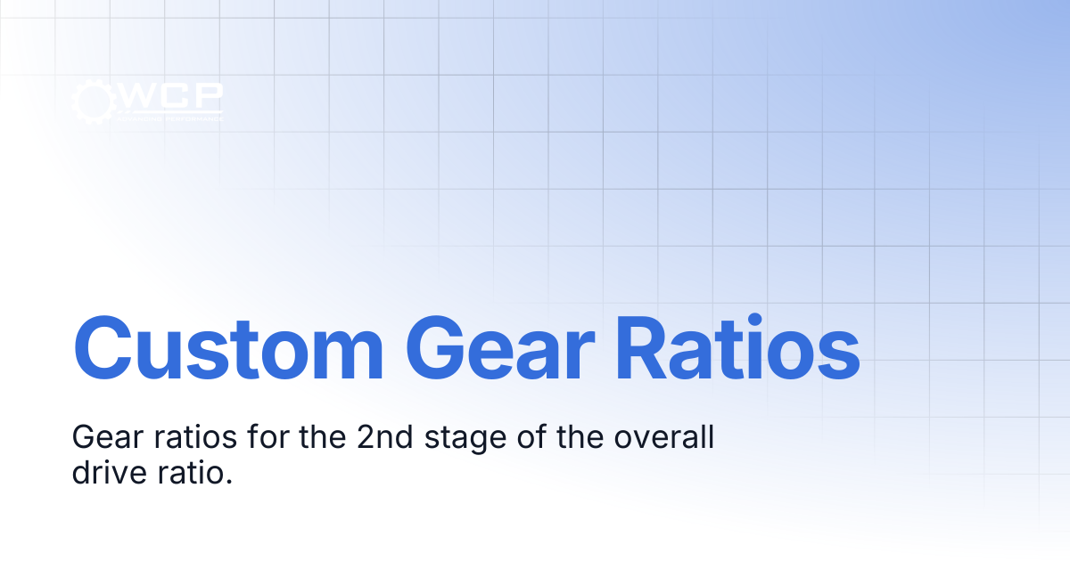 Custom Gear Ratios | GreyT GreyT Telescope | Welcome