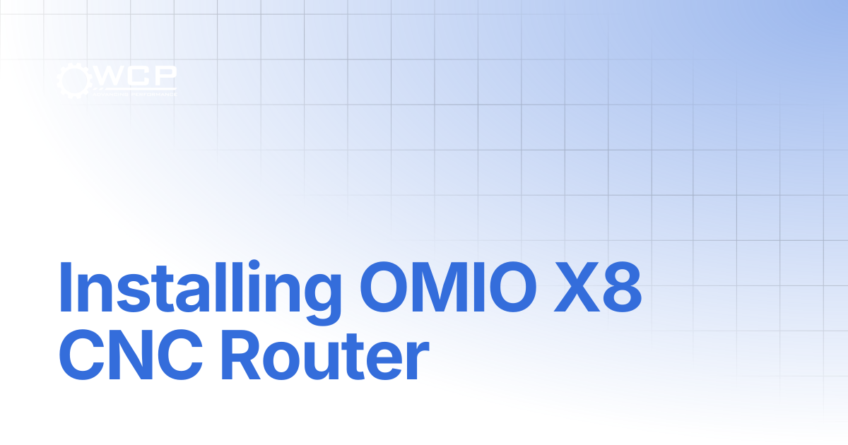Installing OMIO X8 CNC Router | Shop Accessories OMIO Cart and ...