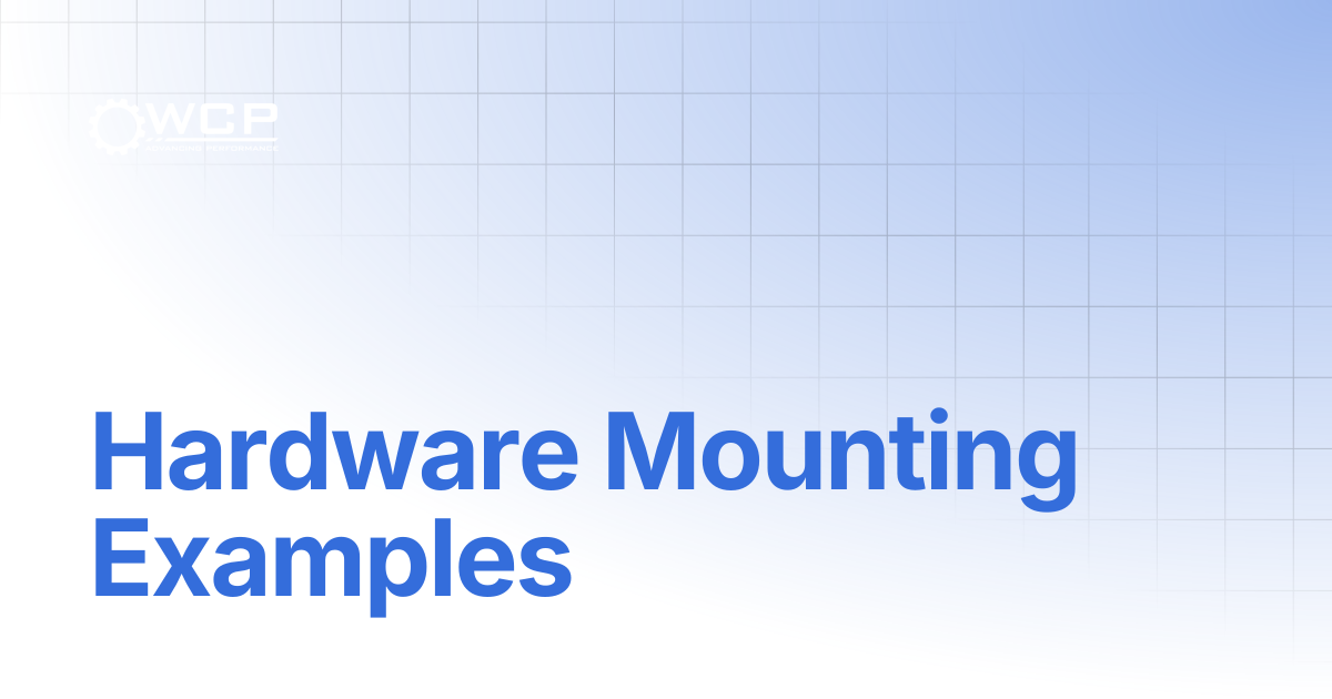 Hardware Mounting Examples | System & Structure Elevator Bearing Blocks ...